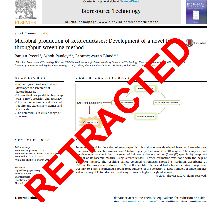 43 papers of a former CSIR scientist retracted